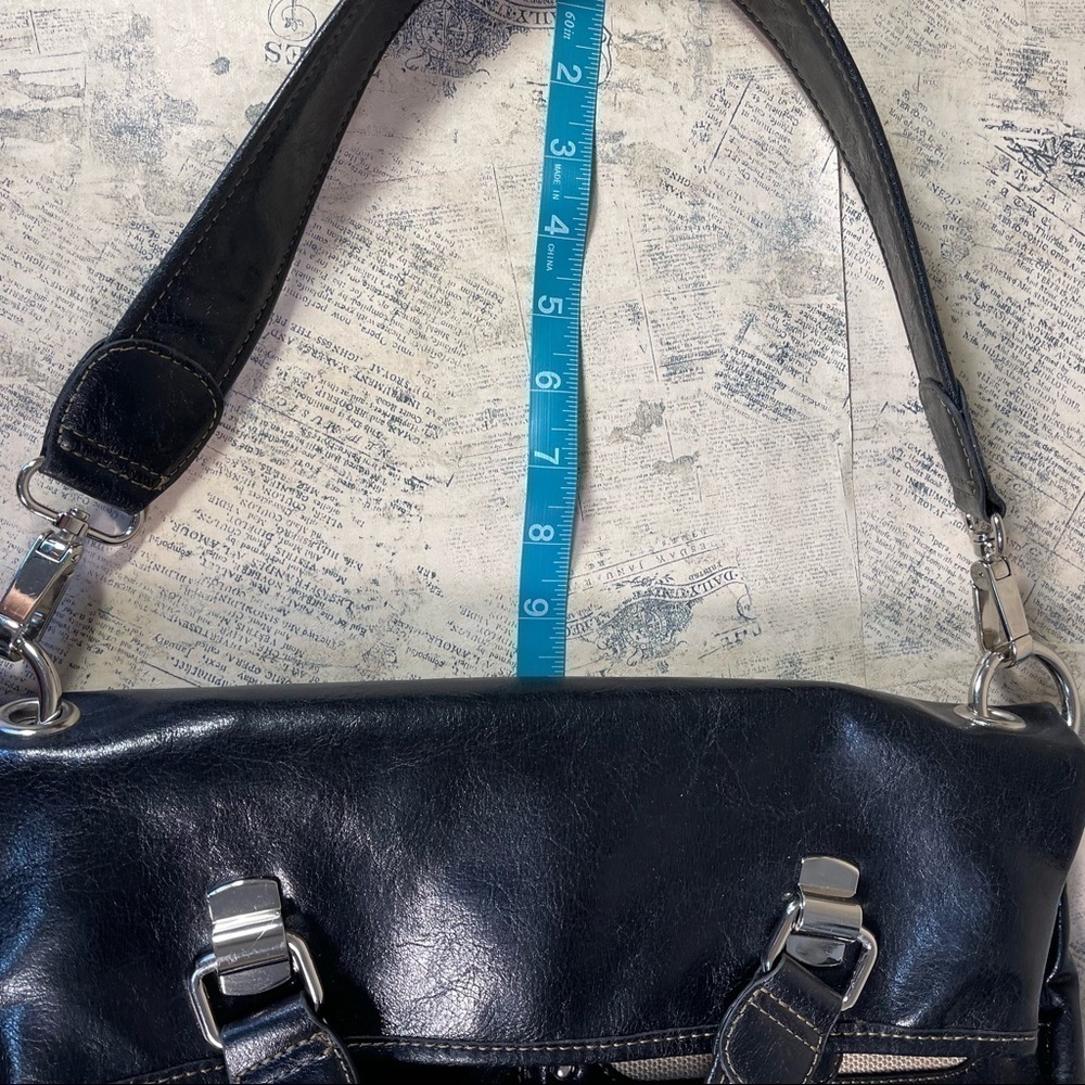 Nine West Black Shoulder Bag Classic Everyday Purse Silver Hardware - Picture 14 of 14